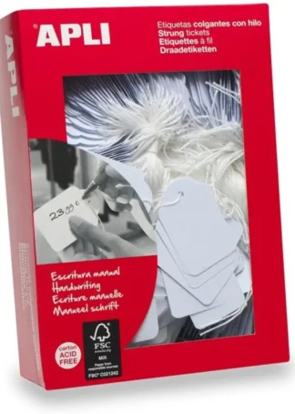 C/500 ETIQUETAS COLGANTES MANUALES 36X53MM