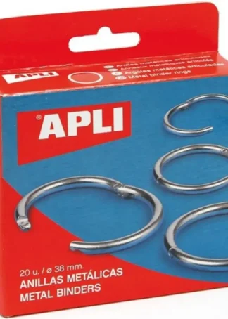C/20 ANILLAS METALICAS 20MM ARTICULADAS APLI