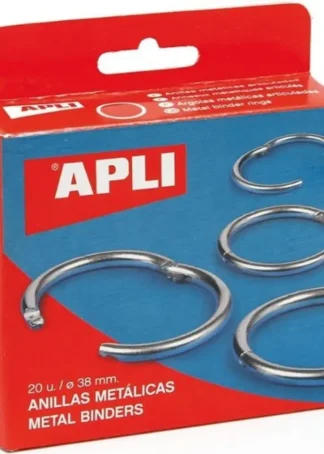C/20 ANILLAS METALICAS 25MM ARTICULADAS APLI