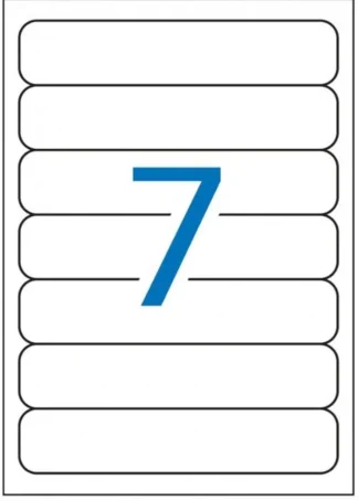 C/25 HOJAS ETIQUETAS PARA ARCHIVO 190X38MM