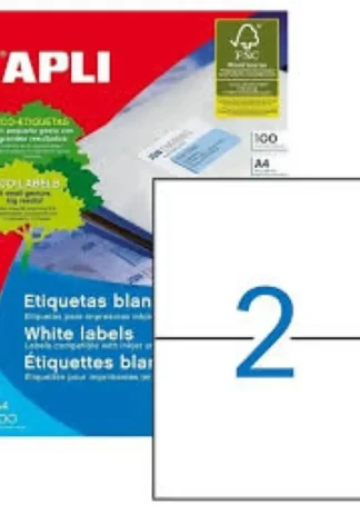 C/100 HOJAS ETIQUETAS FT/IM A5 210X148 APLI CANTOS RECTOS