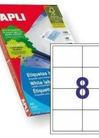C/100 HOJAS ETIQUETAS FT/IM 105X74 APLI CANTOS RECTOS