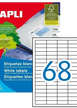 C/100 HOJAS ETIQUETAS FT/IM 48,5X16,9 APLI CANTOS RECTOS