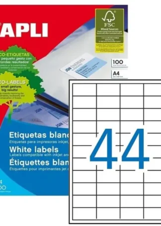 C/100 HOJAS ETIQUETAS FT/IM 48,5X25,4 APLI CANTOS RECTOS