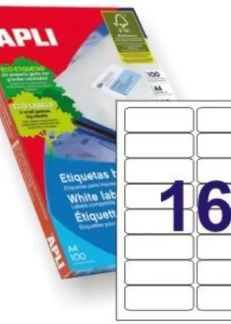 C/100 HOJAS ETIQUETAS FT/IM 105X35 APLI CANTOS RECTOS