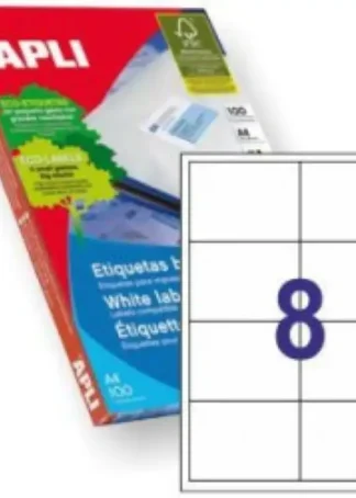 C/100 HOJAS ETIQUETAS FT/IM 97X67,7 APLI CANTOS RECTOS