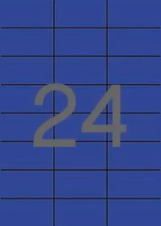 C/20 HOJAS ETIQUETAS COLOR AZUL FT/IM 70X37 APLI