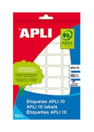 BLISTER 10 MINI BOLSA ETIQUETAS ADHESIVAS 8X20 APLI CANTOS