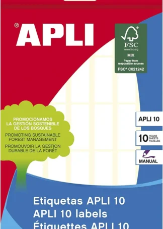 BLISTER 10 MINI BOLSA ETIQUETAS ADHESIVAS 12X30 APLI CANTOS