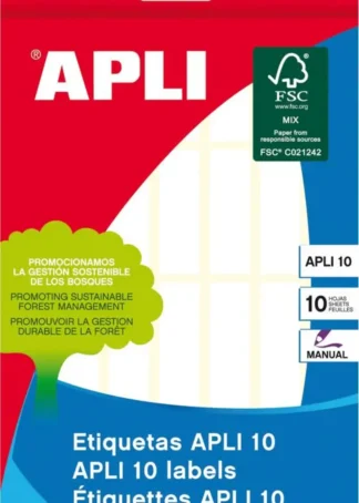 BLISTER 10 MINI BOLSAS ETIQUETAS ADHESIVAS 13X40 CANTOS