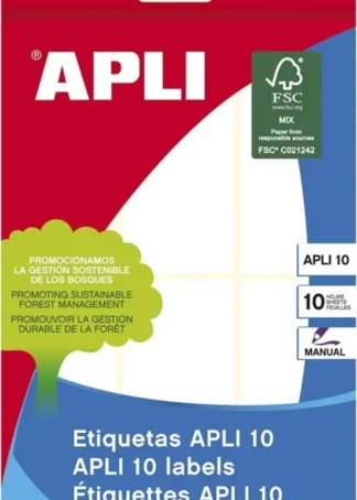 PAQ/10 HOJAS ETIQUETAS 36X82MM CANTOS ROMOS