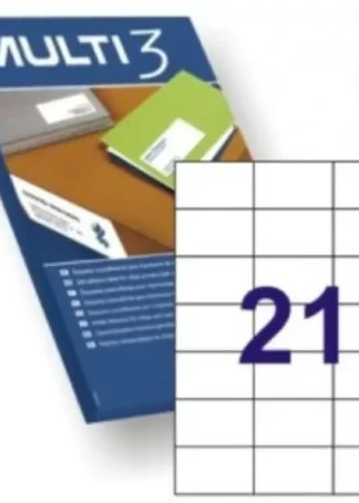 C/100 HOJAS ETIQUETAS FT/IM 70X42,4 MULTI3 CANTOS RECTOS