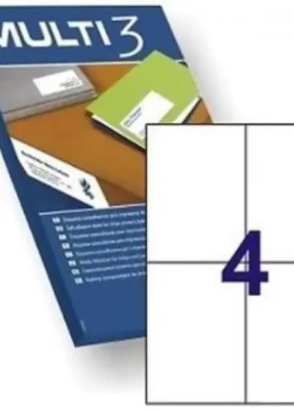 C/100 HOJAS ETIQUETAS FT/IM 105X148 MULTI3 CANTOS RECTOS