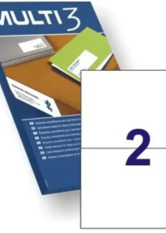 C/100 HOJAS ETIQUETAS FT/IM A5 210X148 MULTI3 CANTOS RECTOS