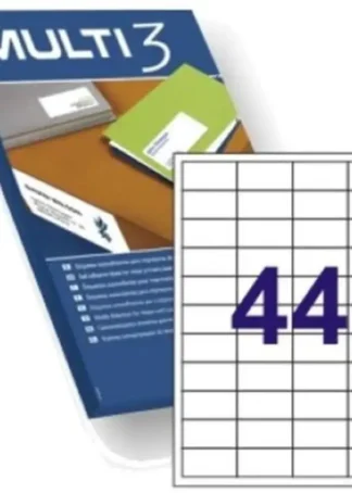 C/100 HOJAS ETIQUETAS FT/IM 48,5X25.4 MULTI3 CANTOS RECTOS