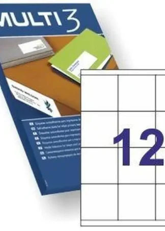 C/100 HOJAS ETIQUETAS FT/IM 70X67,7 MULTI3 CANTOS RECTOS