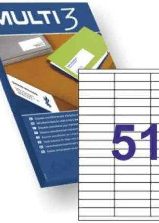 C/100 HOJAS ETIQUETAS FT/IM 70X16,9 MULTI3 CANTOS RECTOS