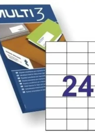 C/100 HOJAS ETIQUETAS FT/IM 70X36 MULTI3 CANTOS RECTOS