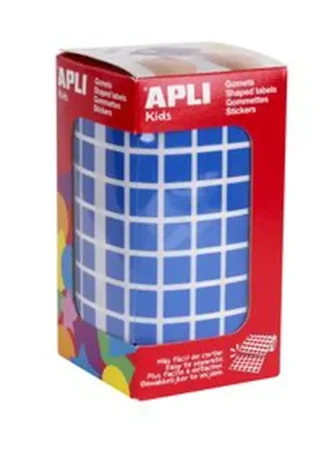 ROLLO GOMETS CUADRADOS AZUL AUTOADHESIVOS 10MM