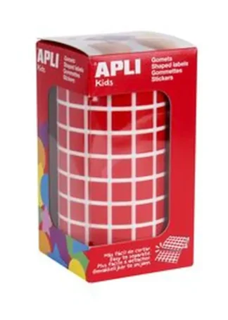 ROLLO GOMETS CUADRADOS ROJO AUTOADHESIVOS 10MM