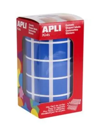 ROLLO GOMETS CUADRADOS AZUL AUTOADHESIVOS 20MM