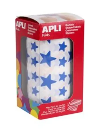 ROLLO GOMETS ESTRELLA AZUL AUTOADHESIVO 12,5 Y 19,5CM