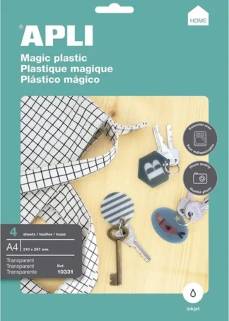 PACK 4 HOJAS PLASTICO MAGICO INKJET