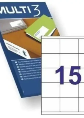 C/100 HOJAS ETIQUETAS FT/IM 70X50.8 MULTI3 CANTOS RECTOS