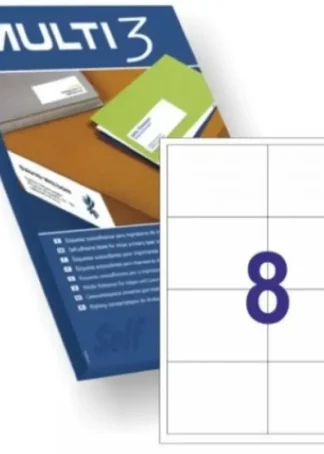 C/100 HOJAS ETIQETAS FT/IM 97X67.7 MULTI3 CANTOS RECTOS