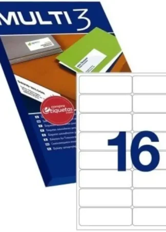 C/500 HOJAS ETIQUETAS FT/IM 99.1X34 MULTI3 CANTOS RECTOS