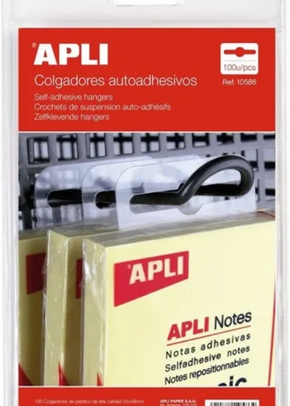 C/100 COLGADORES AUTOADHESIVOS APLI 34X48 MM