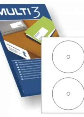 C/100 HOJAS ETIQUETAS CD/DVD O117 MULTI3