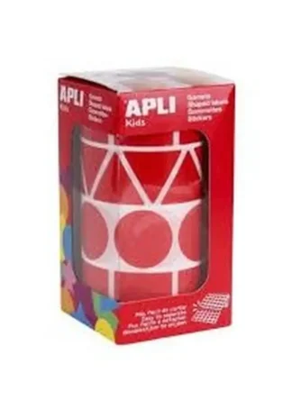 ROLLO GOMETS FIGURAS SURTIDAS ROJO AUTOADHESIVAS XL