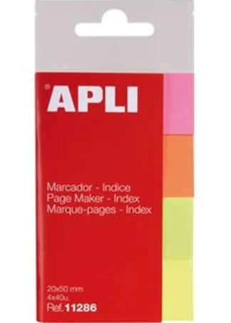 INDICES AUTOADHESIVOS 20X50MM COLORES SURTIDOS BRILLANTES