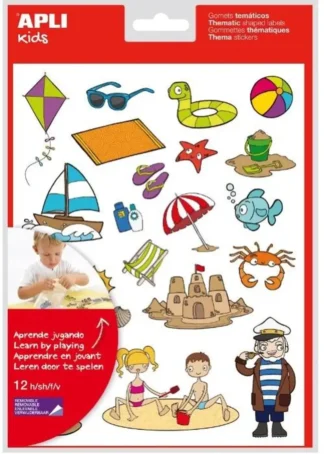 BOLSA 3 HOJAS GOMETS TEMATICOS LA PLAYA