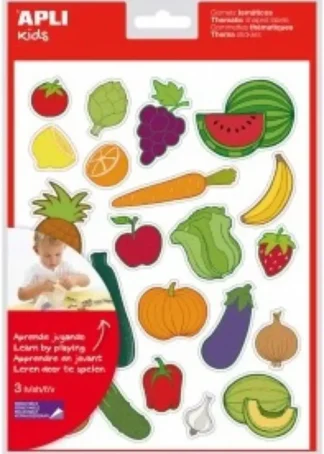 BOLSA 3 HOJAS GOMETS TEMATICOS FRUTAS Y VERDURAS