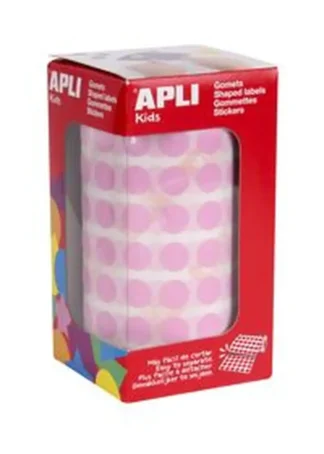 ROLLO GOMETS REDONDO ROSA AUTOADHESIVOS 10,5MM