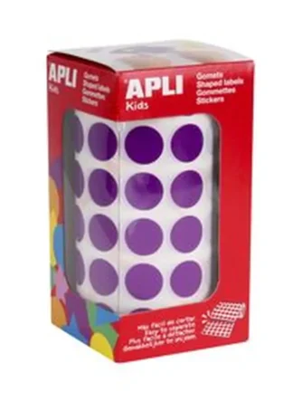 ROLLO GOMETS REDONDO LILA AUTOADHESIVOS 15MM