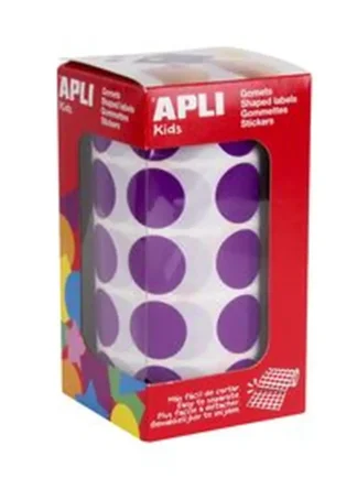 ROLLO GOMETS REDONDO LILA AUTOADHESIVOS 20MM