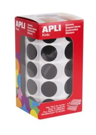 ROLLO GOMETS REDONDO NEGRO AUTOADHESIVOS 20MM