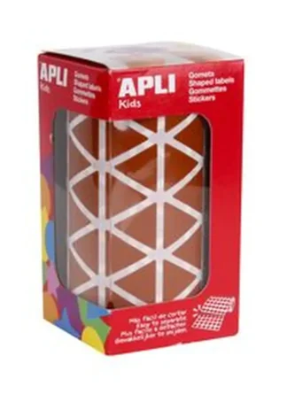 ROLLO GOMETS TRIANGULARES MARRON AUTOADHESIVOS 20MM