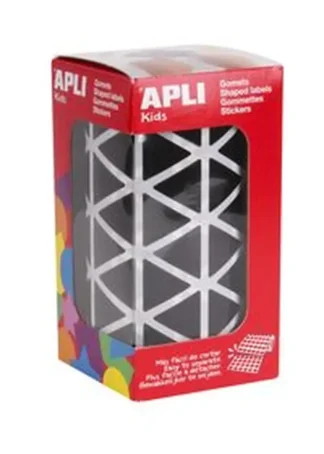 ROLLO GOMETS TRIANGULARES NEGRO AUTOADHESIVOS 20MM