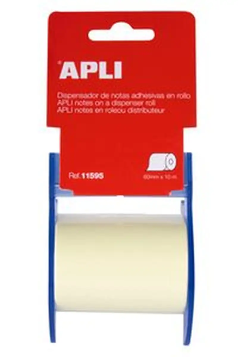 NOTAS ADHESIVAS EN ROLLO APLI 60MMX10M AMARILLO