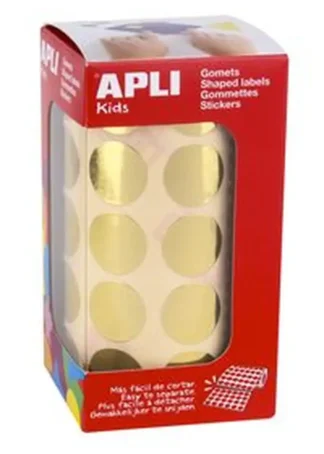 ROLLO GOMETS REDONDO ORO AUTOADHESIVOS 20MM