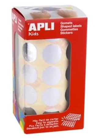 ROLLO GOMETS REDONDO PLATA AUTOADHESIVOS 20MM