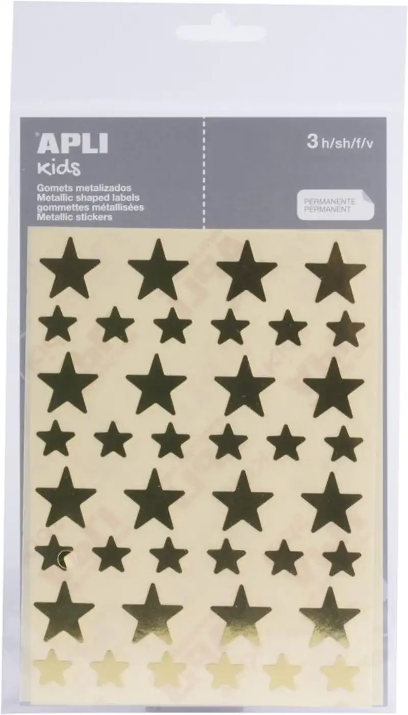 BOLSA 3 HOJAS GOMETS ESTRELLA ORO PERMANENTES