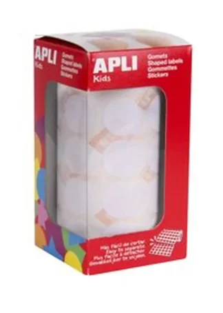 ROLLO GOMETS REDONDO BLANCO AUTOADHESIVOS 20MM