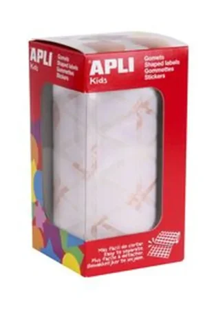 ROLLO GOMETS TRIANGULARES BLANCO AUTOADHESIVOS 20MM