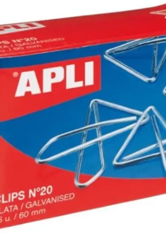 C/50 CLIPS MARIPOSA PLATEADOS 40MM Nº10 APLI