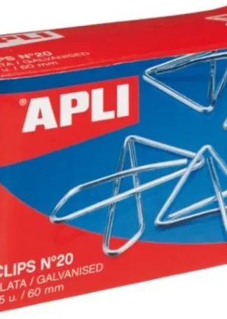 C/25 CLIPS MARIPOSA PLATEADOS 60MM Nº20 APLI